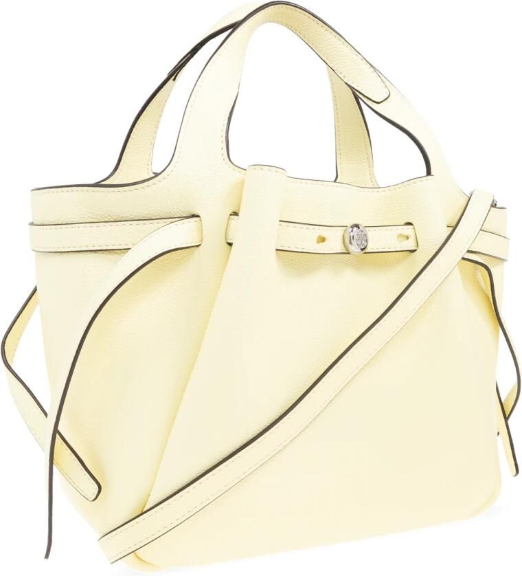 TORY BURCH Satchels Romy Pebbled Satchel in geel - Foto 3