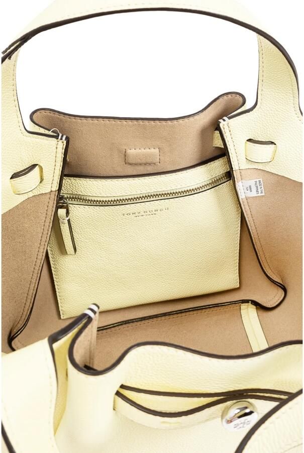 TORY BURCH Satchels Romy Pebbled Satchel in geel - Foto 4