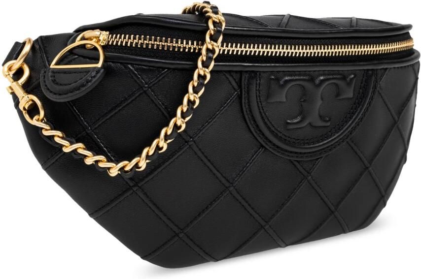 TORY BURCH Zwarte leren heuptas met diamantpatroon Black Dames - Foto 5