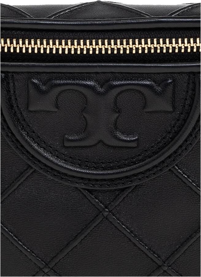 TORY BURCH Zwarte leren heuptas met diamantpatroon Black Dames - Foto 3