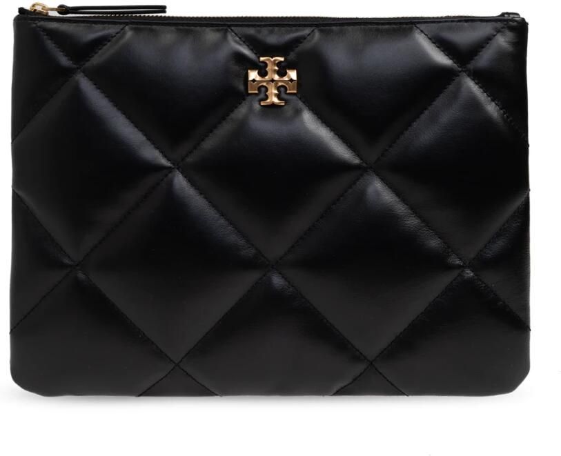 TORY BURCH Zwarte Nappa Chevron Gewatteerde Crossbody Tas Black Dames