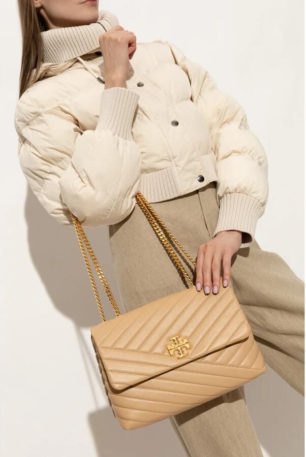 TORY BURCH Shoppers Kira Chevron Convertible Bag Leather Desert Du in beige - Foto 10