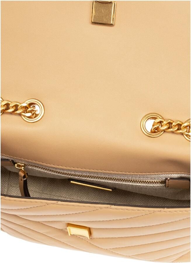 TORY BURCH Shoppers Kira Chevron Small Convertible Bag Leather Des in bruin - Foto 6