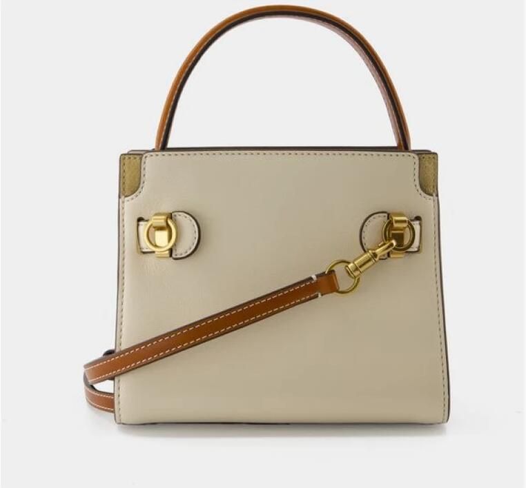 TORY BURCH Multicolor lederen Double Lee Radziwill handtas Beige Dames - Foto 3