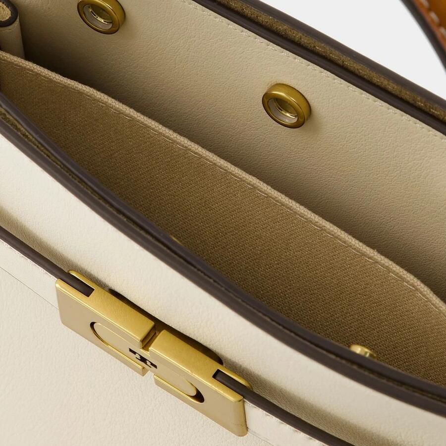 TORY BURCH Multicolor lederen Double Lee Radziwill handtas Beige Dames - Foto 2