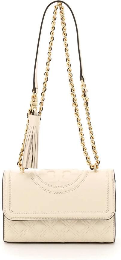 TORY BURCH Kleine fleming cabriolet schoudertas Beige Dames - Foto 10