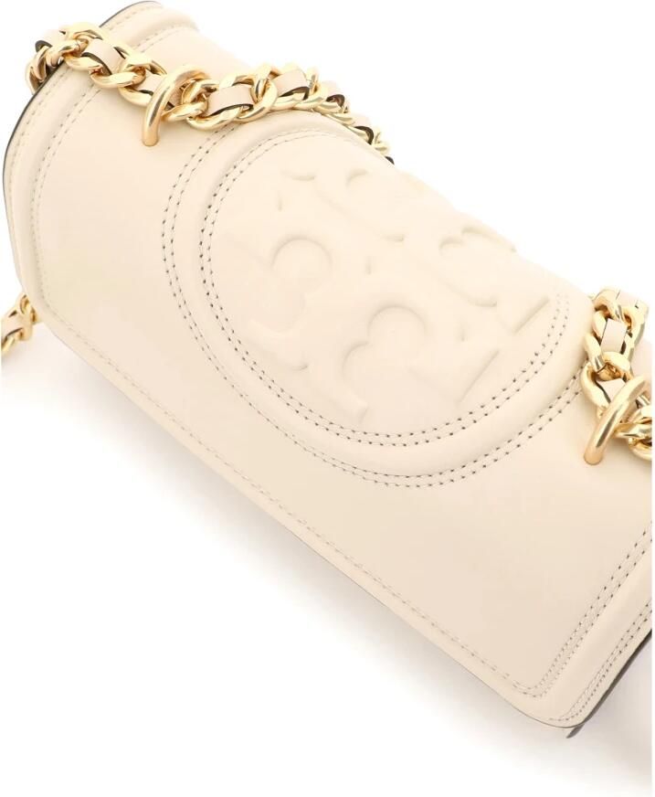 TORY BURCH Kleine fleming cabriolet schoudertas Beige Dames