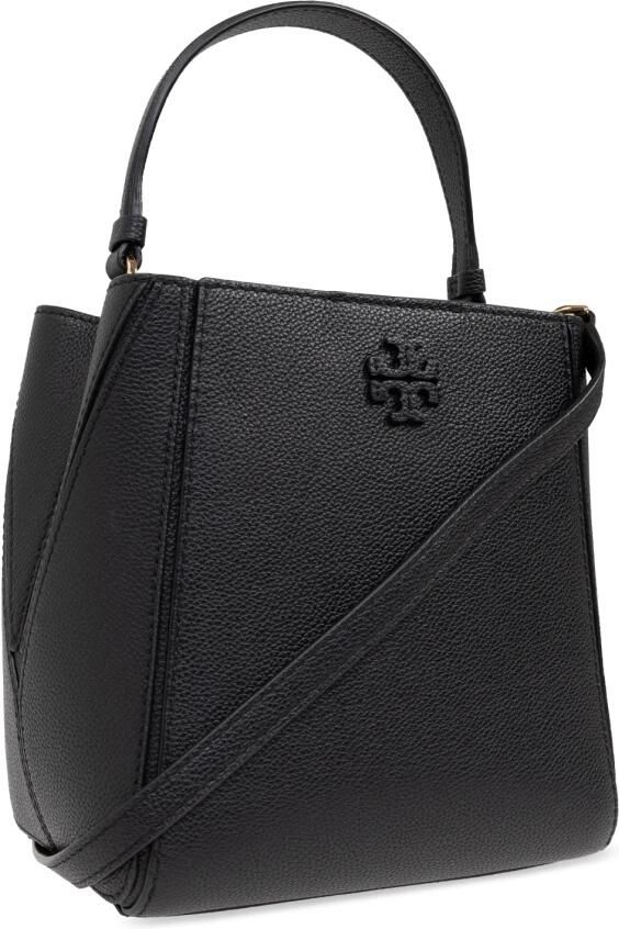 TORY BURCH Bucket bags Mcgraw Small' Black Bucket Bag With Double T In Ha in zwart - Foto 8