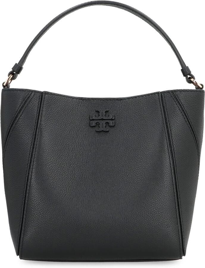 TORY BURCH Bucket bags Mcgraw Small' Black Bucket Bag With Double T In Ha in zwart - Foto 3