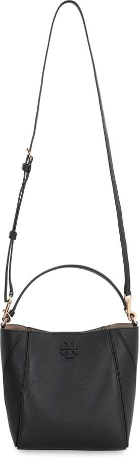 TORY BURCH Bucket bags Mcgraw Small' Black Bucket Bag With Double T In Ha in zwart - Foto 9