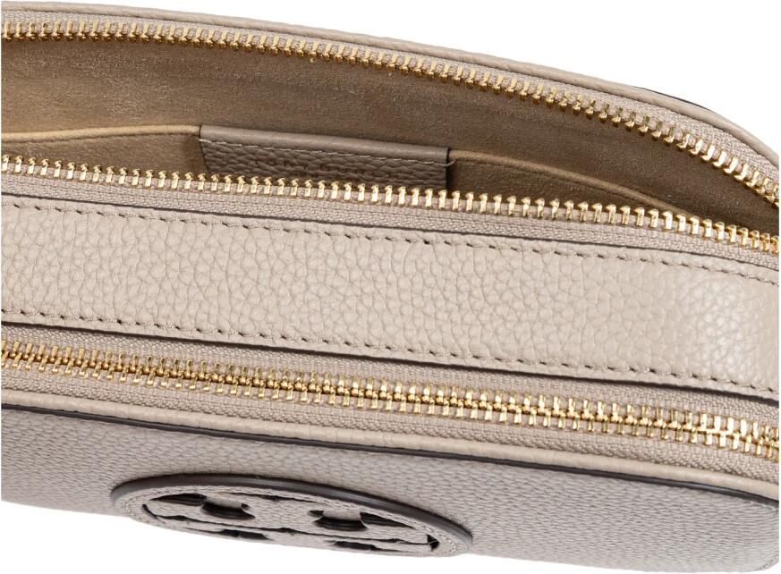 TORY BURCH Beige Leren Schoudertas met Double T Motief Beige Dames - Foto 5