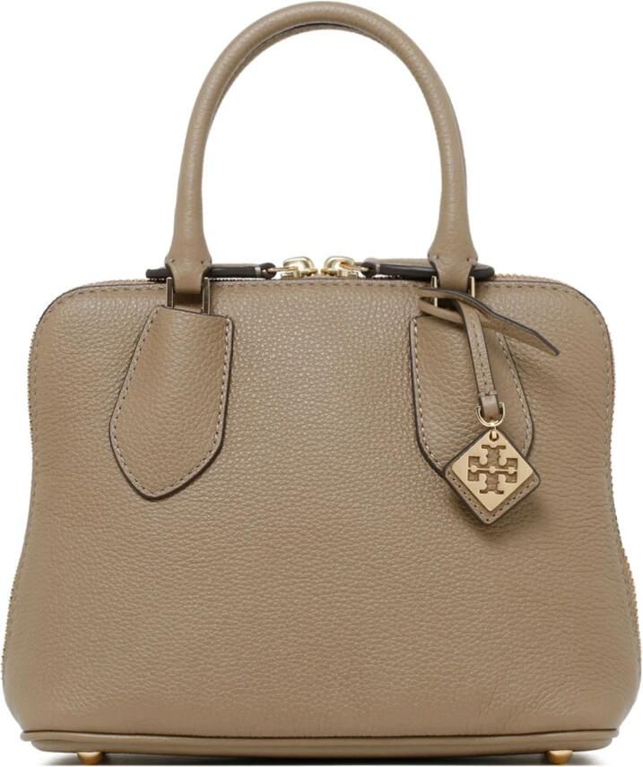 TORY BURCH Crossbody bags Mini Pebbled Swing Leather Bag in bruin