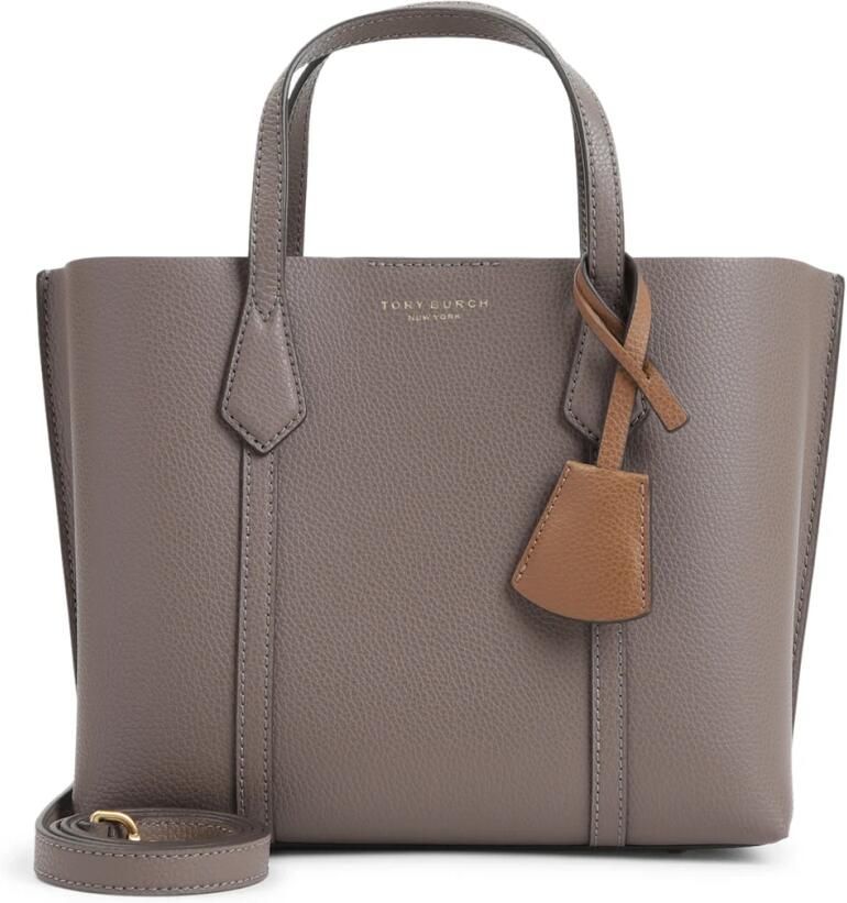 TORY BURCH Neutrale Schoudertas met Afneembare Sleutelhanger Brown Dames - Foto 4
