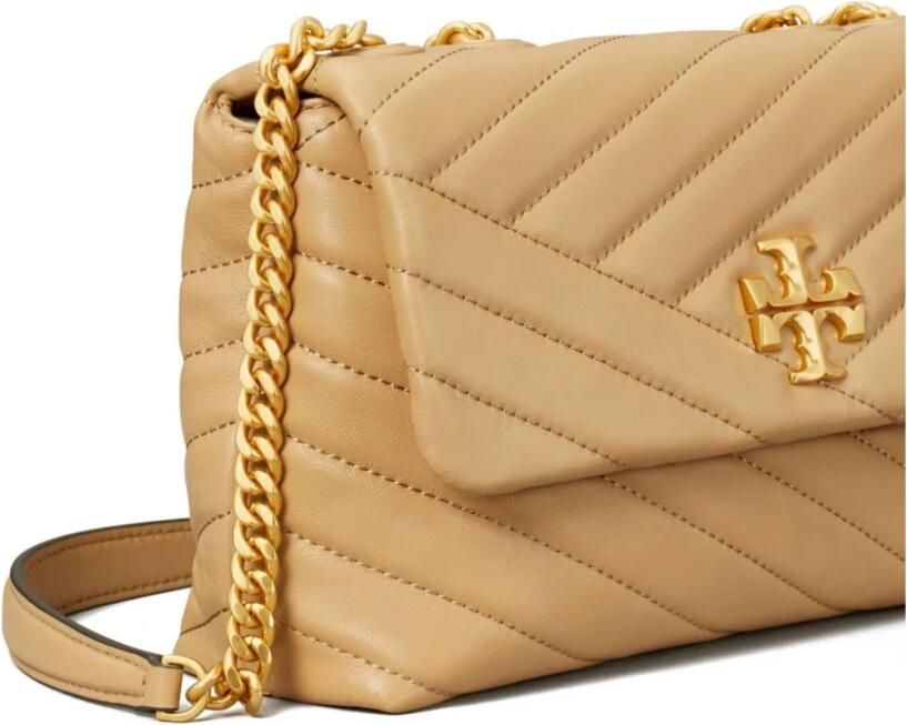 TORY BURCH Shoppers Kira Chevron Small Convertible Bag Leather Des in bruin - Foto 11