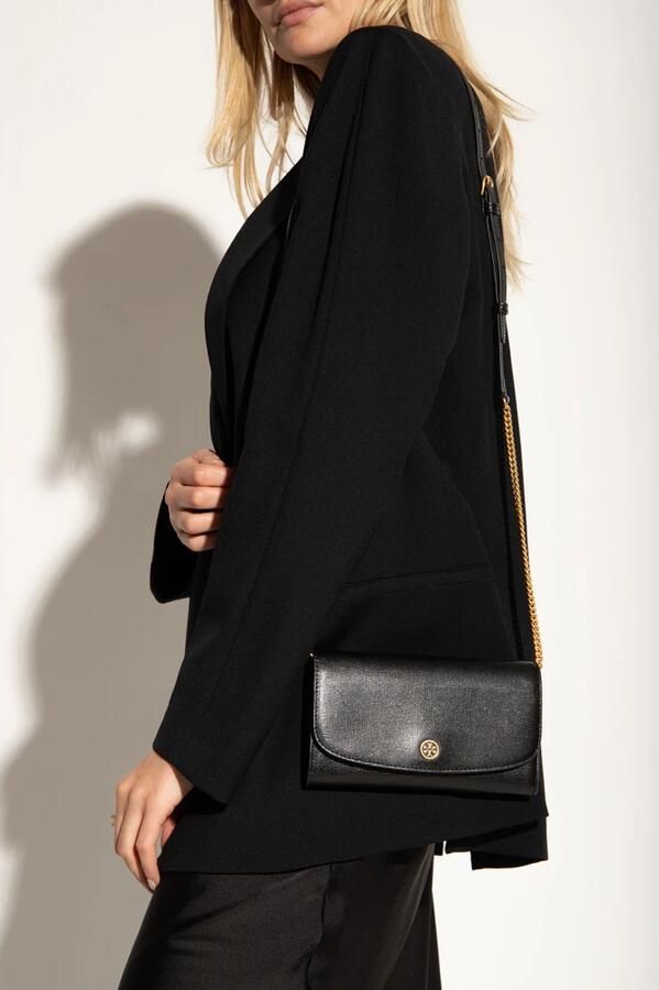 TORY BURCH Zwarte Robinson Chain Portemonnee Black Dames - Foto 5