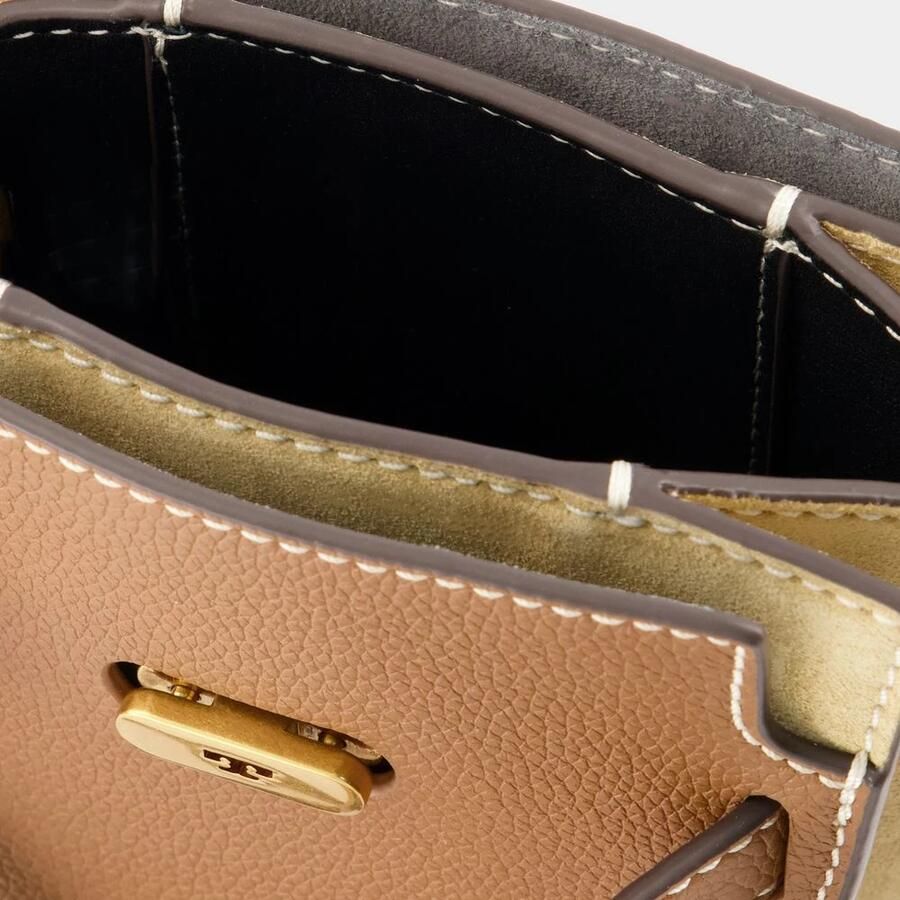 TORY BURCH Shoppers Lee Radziwill Hobo Bag Œil De Tigre Leather in bruin - Foto 2