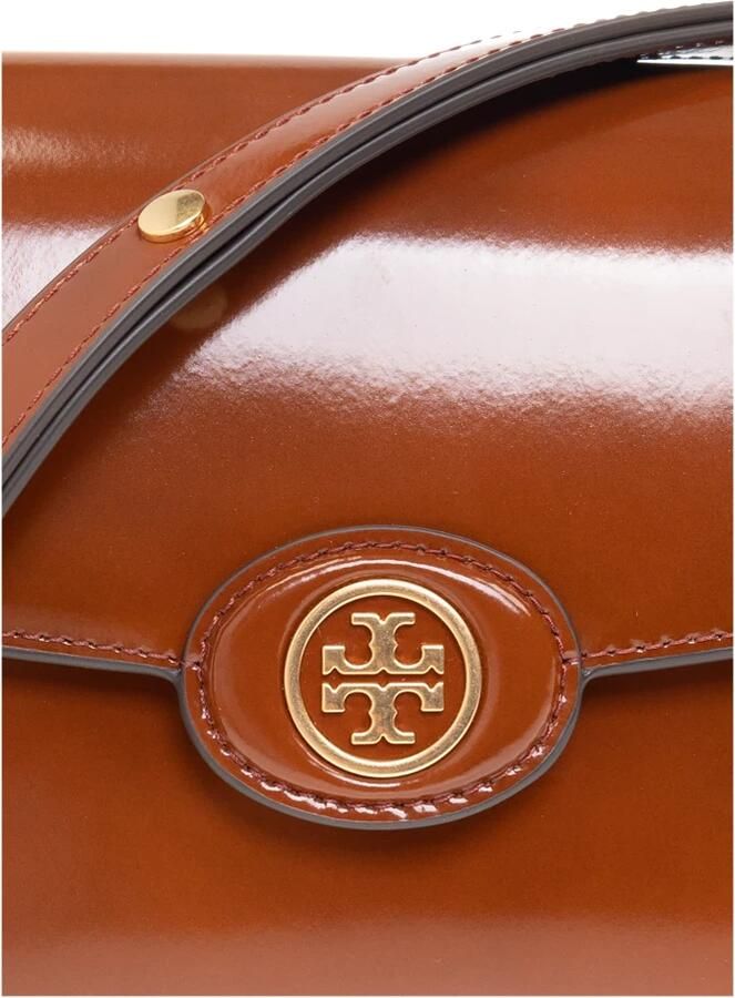TORY BURCH Hobo bags Robinson Spazzolato Convertible Shoulder Bag in cognac - Foto 7