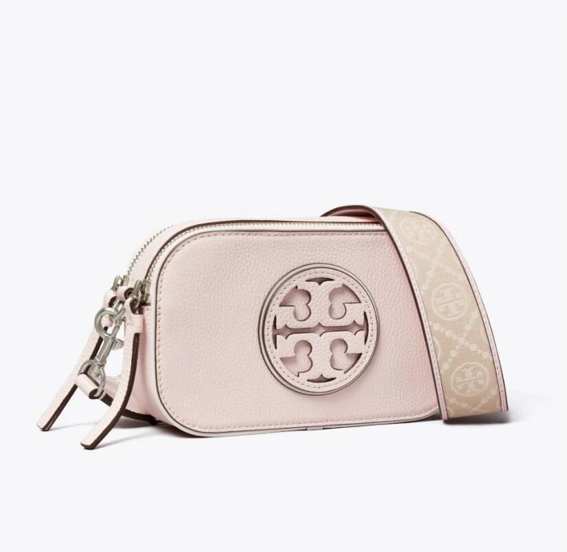 TORY BURCH Crossbody bags Miller Patent Border Mini Crossbody Bag in poeder roze - Foto 4