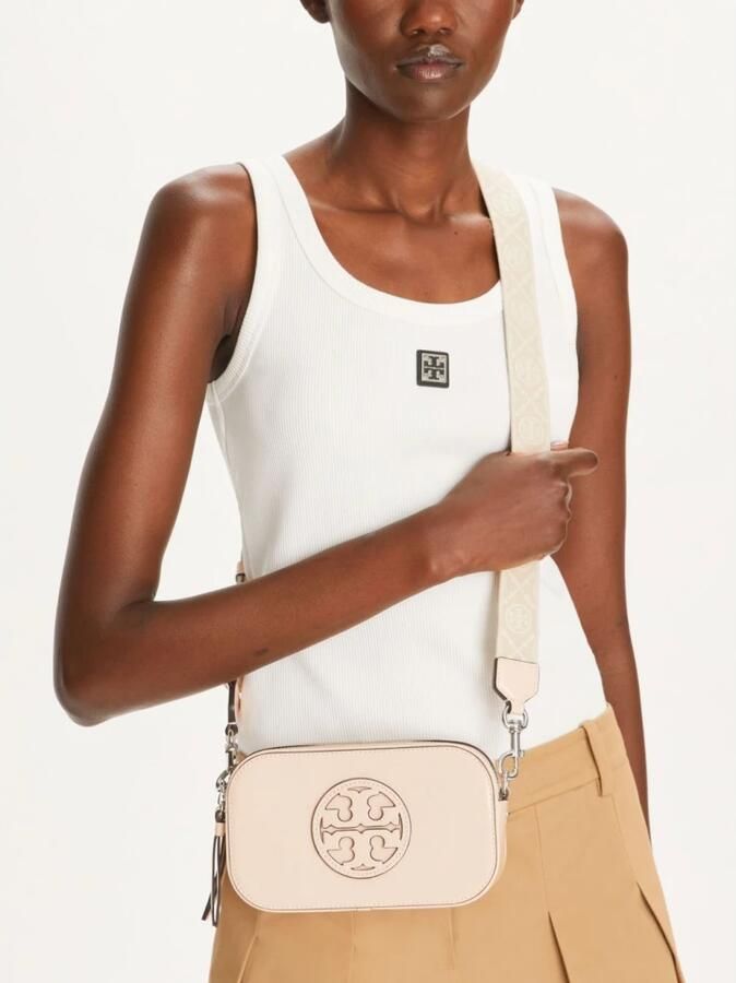 TORY BURCH Crossbody bags Miller Patent Border Mini Crossbody Bag in poeder roze - Foto 6