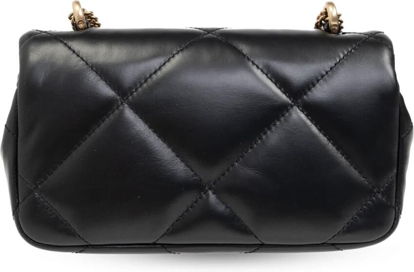 TORY BURCH Gewatteerde leren mini tas met metalen logo Black Dames - Foto 11