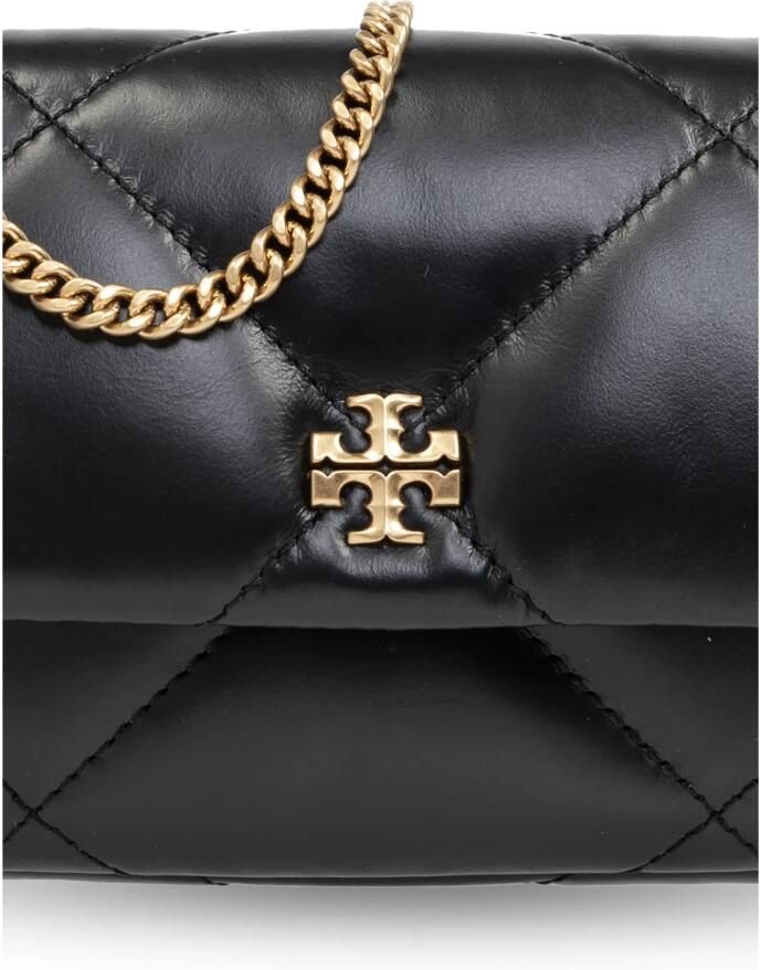 TORY BURCH Gewatteerde leren mini tas met metalen logo Black Dames - Foto 8