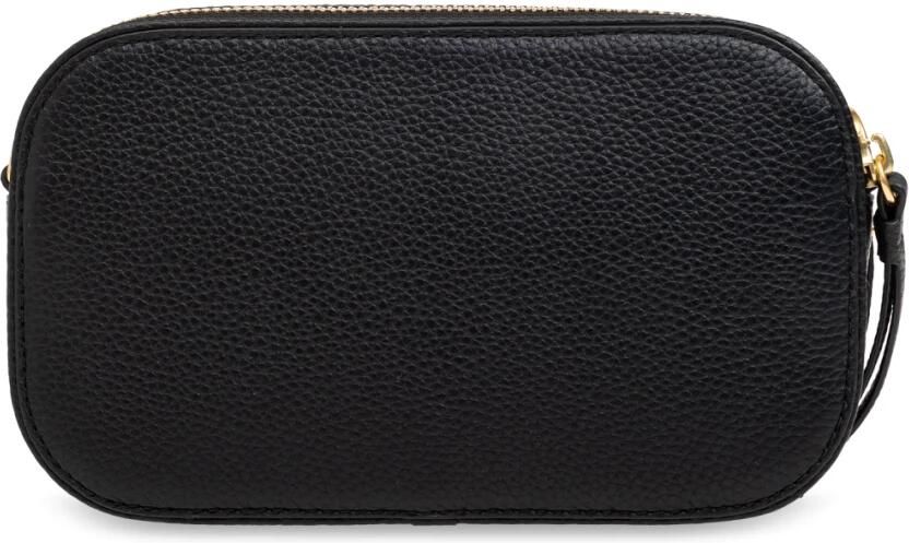 TORY BURCH Zwarte Leren Schoudertas met Dubbele Ritssluiting Black Dames - Foto 5