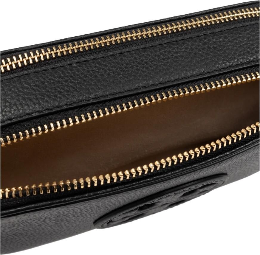 TORY BURCH Zwarte Leren Schoudertas met Dubbele Ritssluiting Black Dames - Foto 2