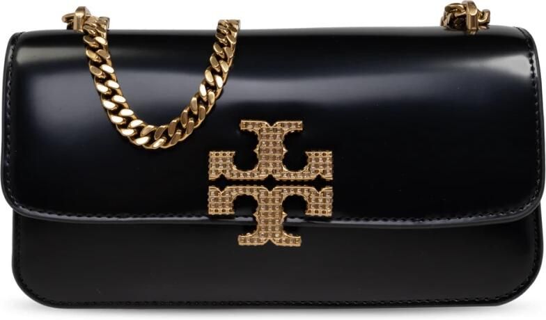 TORY BURCH Shoppers Eleanor Pave Spazzolato E W Small Convertible Shou in zwart