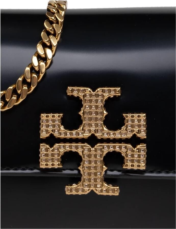 TORY BURCH Shoppers Eleanor Pave Spazzolato E W Small Convertible Shou in zwart - Foto 2