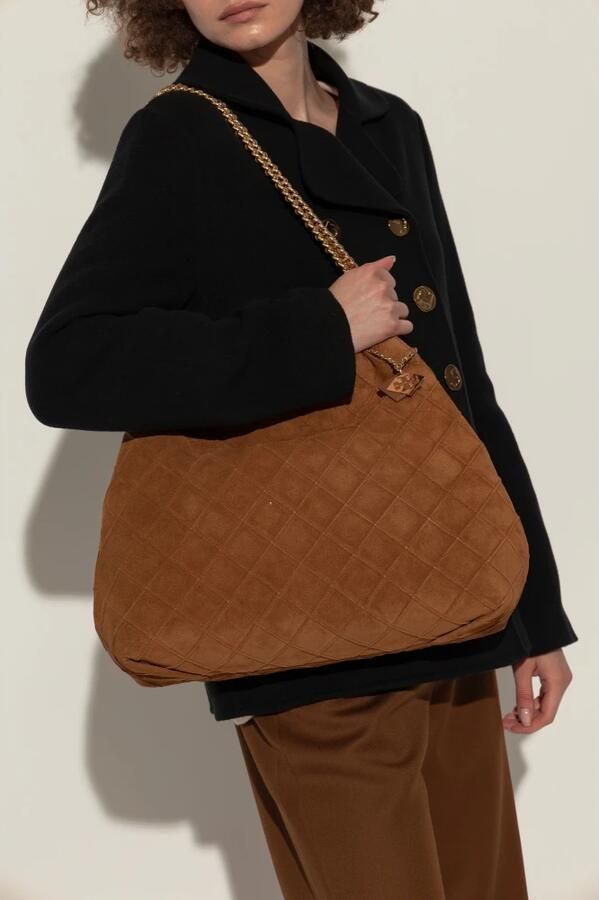 TORY BURCH Bruine Handtas met Diamantpatroon Brown Dames