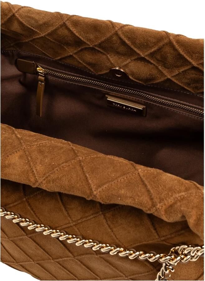 TORY BURCH Bruine Handtas met Diamantpatroon Brown Dames - Foto 2