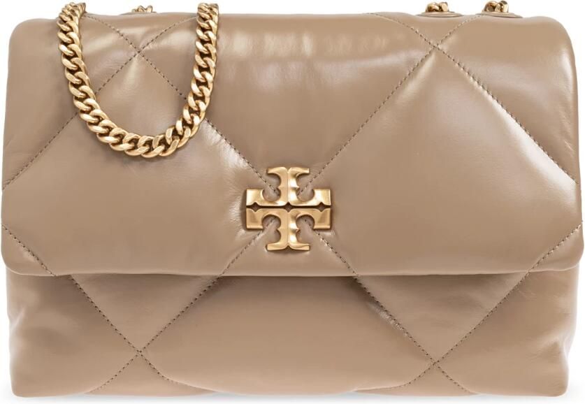 TORY BURCH Shoppers Kira Diamond Quilt Convertible Shoulder Bag in beige
