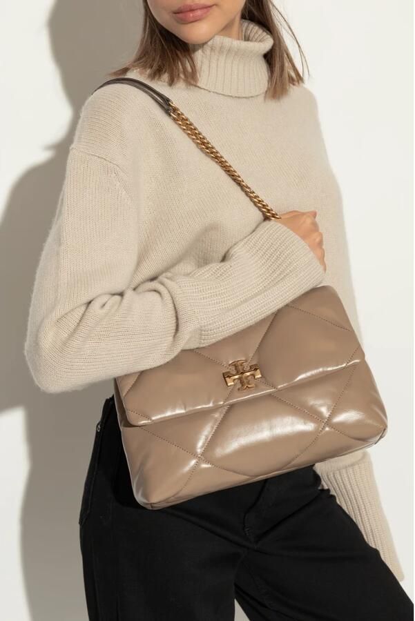 TORY BURCH Shoppers Kira Diamond Quilt Convertible Shoulder Bag in beige - Foto 6