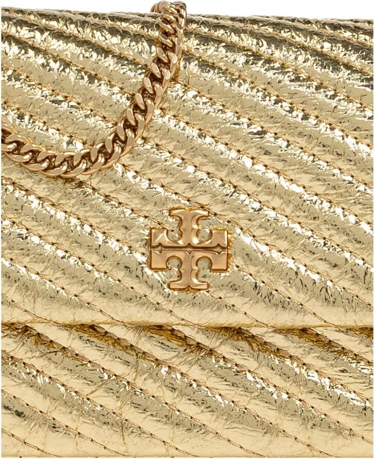 TORY BURCH Crossbody bags Kira Metallic Moto Quilt Mini Flap Bag in goud - Foto 2
