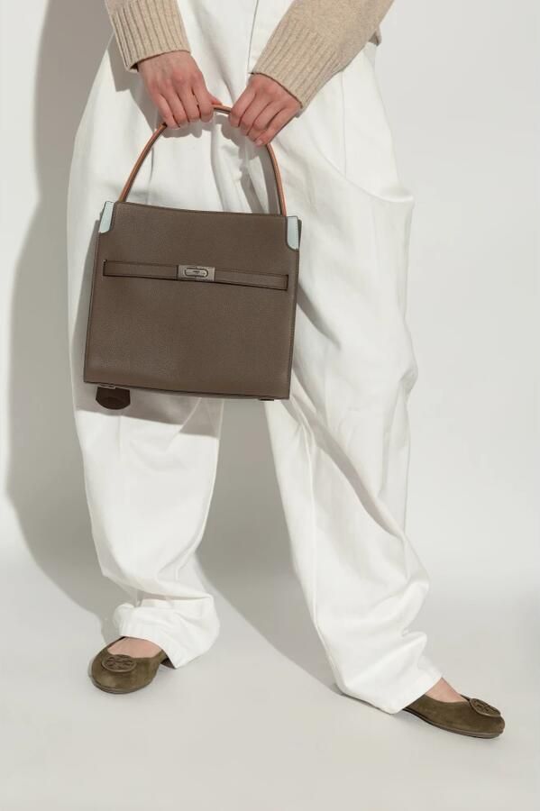 TORY BURCH Crossbody bags Lee Radziwill Pebbled Color-Block Small Double Bag in meerkleurig - Foto 9