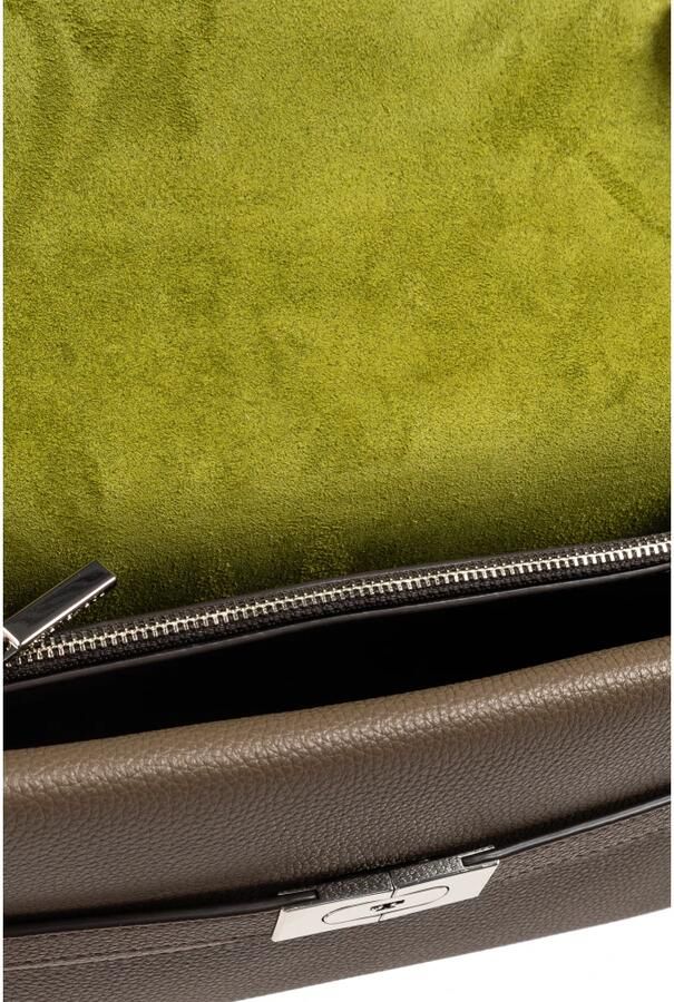 TORY BURCH Shoppers Lee Radziwill Color-Block Pebbled Shoulder Bag in taupe - Foto 7