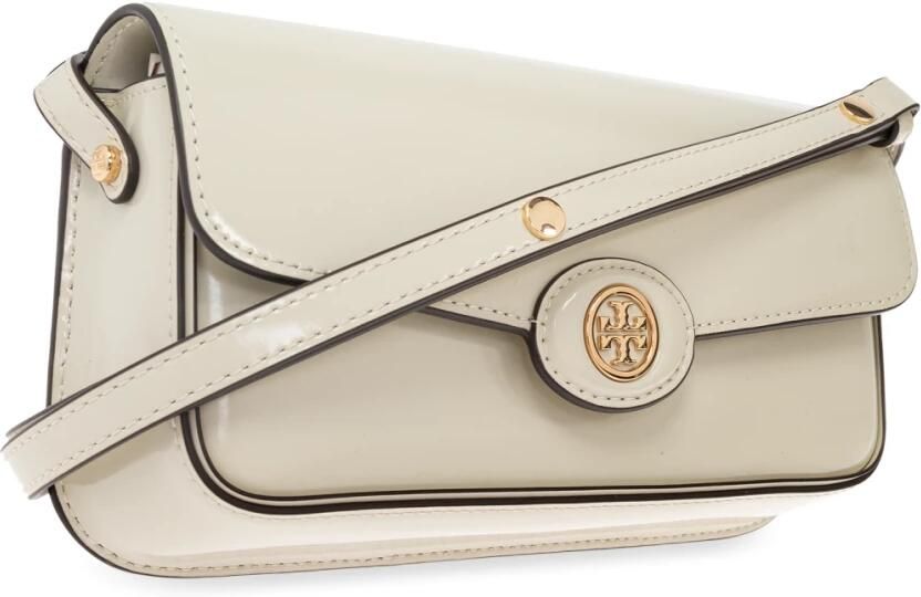 TORY BURCH Shoppers Robinson Shoulder Bag Leather White in beige - Foto 5