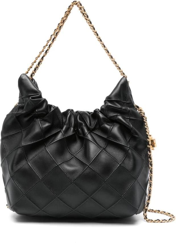 TORY BURCH Schoudertas van generfd leer met dubbel T-motief Black Dames - Foto 7