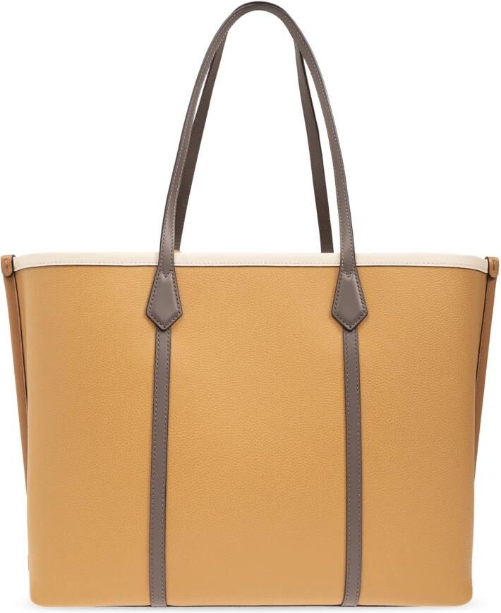 TORY BURCH Totes & shoppers Perry Color-Block Shopper Bag Leather Brown in bruin - Foto 3