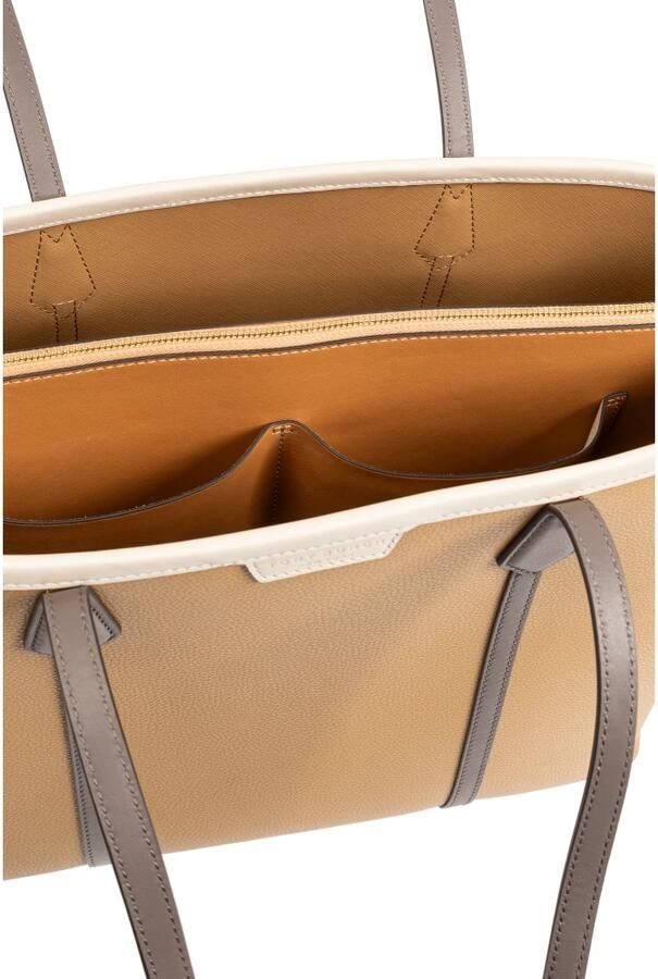 TORY BURCH Totes & shoppers Perry Color-Block Shopper Bag Leather Brown in bruin - Foto 6