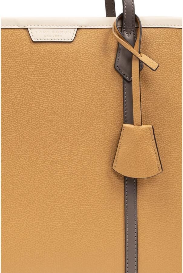 TORY BURCH Totes & shoppers Perry Color-Block Shopper Bag Leather Brown in bruin - Foto 7