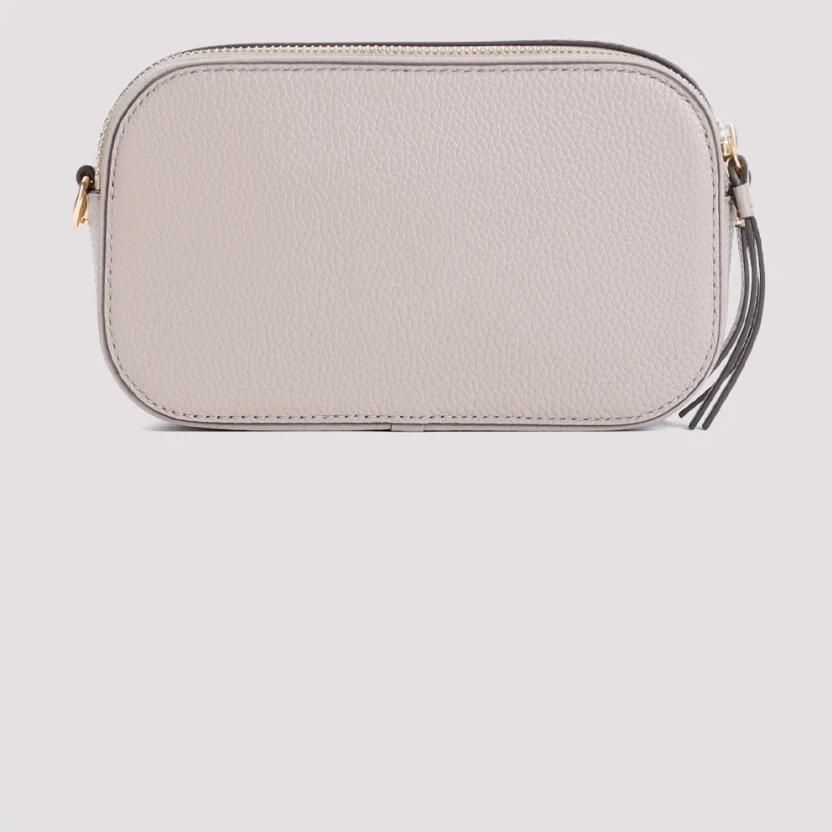 TORY BURCH Beige Leren Schoudertas met Double T Motief Beige Dames - Foto 3