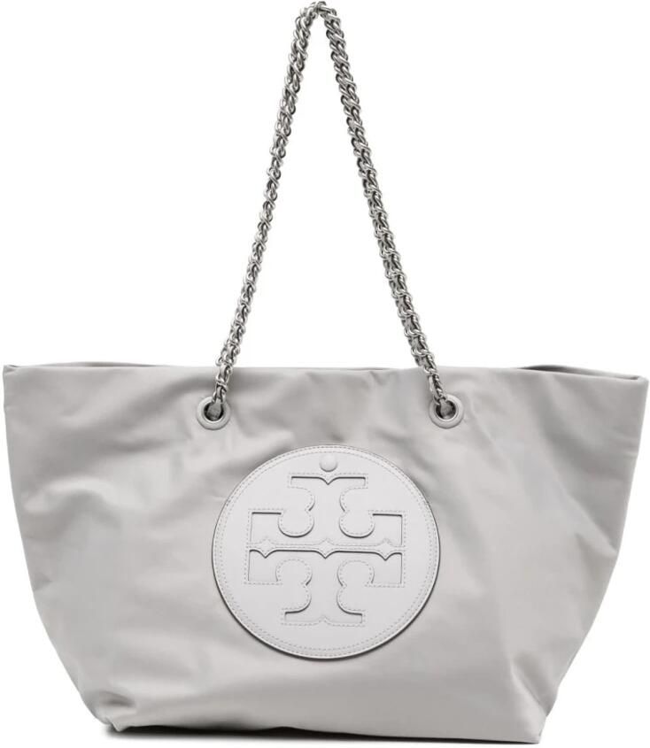 TORY BURCH Grijze Nylon Tote Tas met Ketting Handvatten Gray Dames - Foto 2