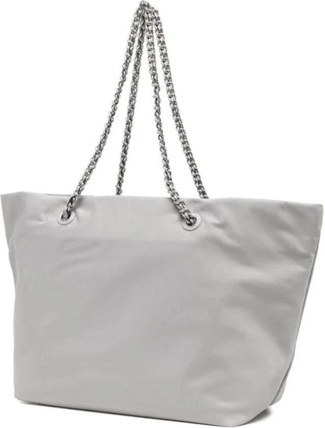 TORY BURCH Grijze Nylon Tote Tas met Ketting Handvatten Gray Dames - Foto 7