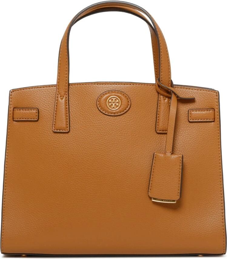 TORY BURCH Gepolijste Leren Schoudertas met Klep Brown Dames - Foto 7