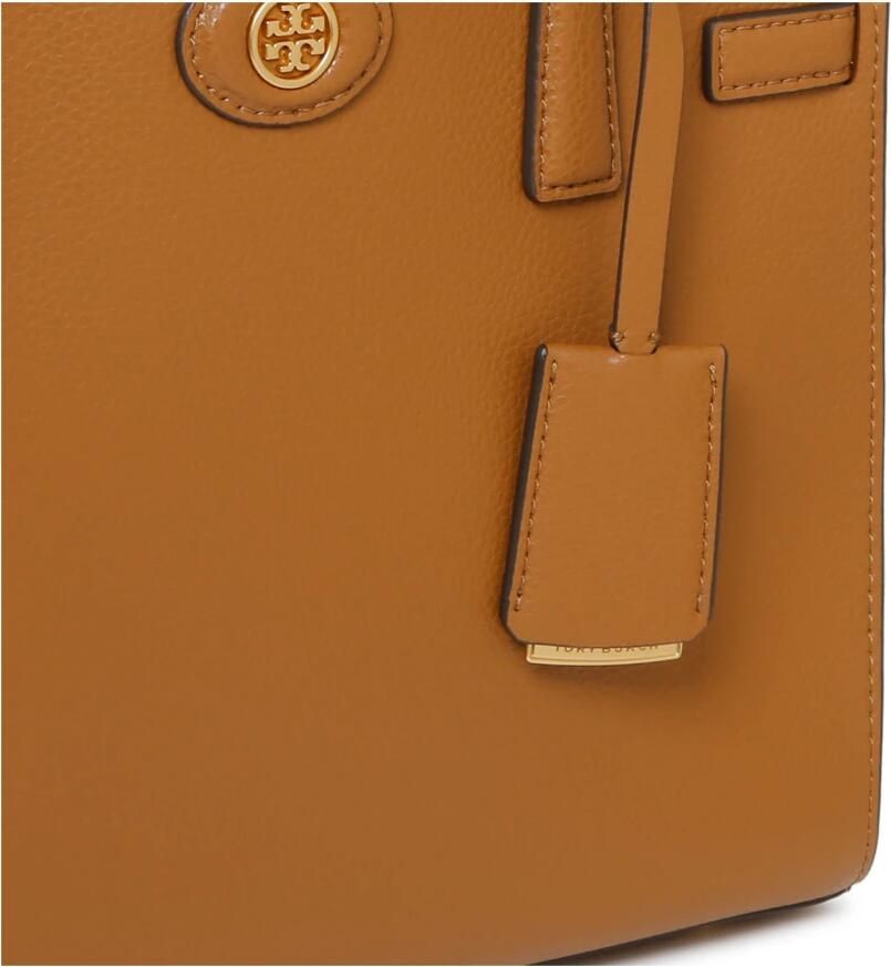TORY BURCH Gepolijste Leren Schoudertas met Klep Brown Dames - Foto 4