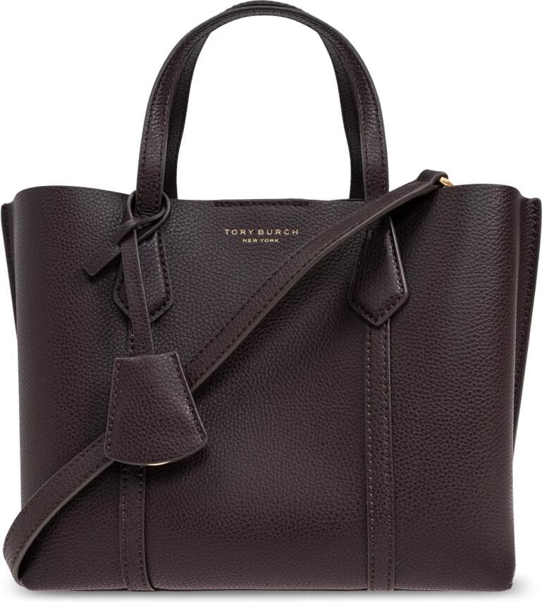 TORY BURCH Totes & shoppers Perry Small Shopper Bag Leather Burgundy in rood