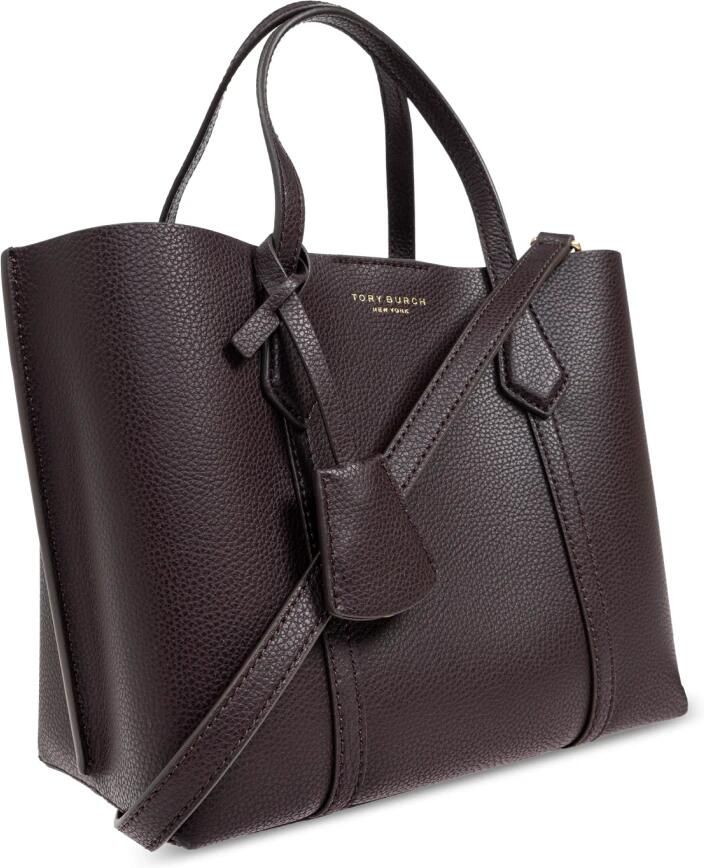 TORY BURCH Totes & shoppers Perry Small Shopper Bag Leather Burgundy in rood - Foto 4