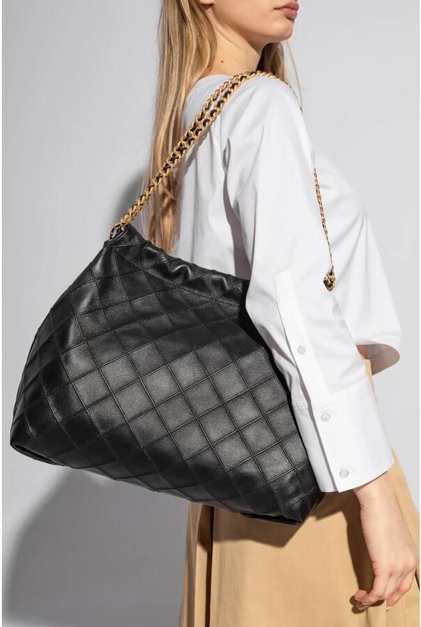 TORY BURCH Hobo bags Fleming Soft Drawstring Hobo in zwart