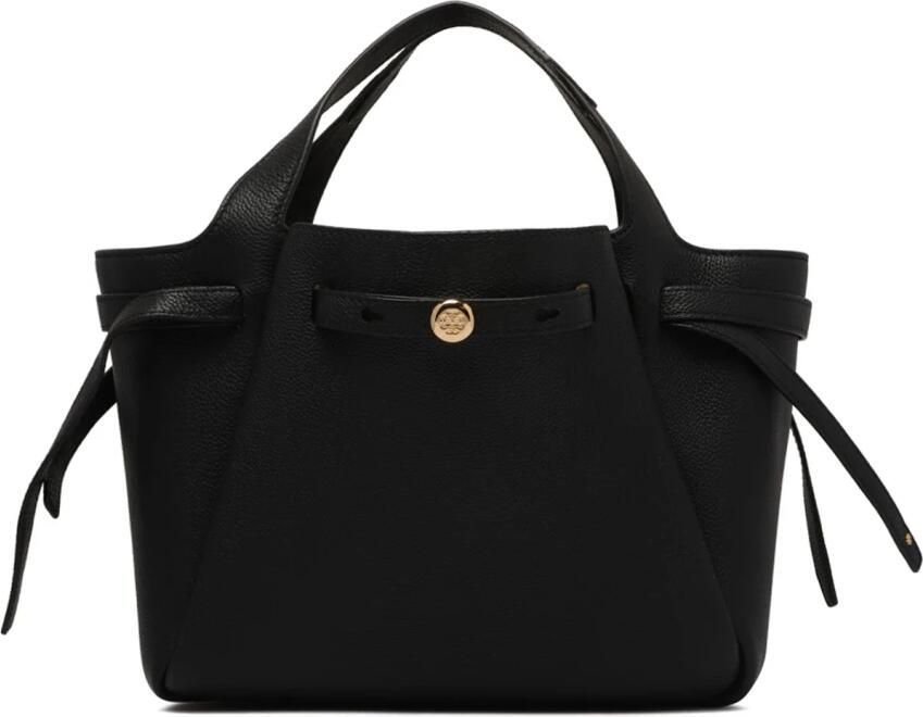 TORY BURCH Zwarte leren satchel tas met handvatten Black Dames